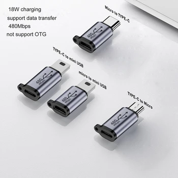 Y1UB - Mini USB MicroUSB adapter Micro USB - C típusú miniUSB átalakító 480Mbps