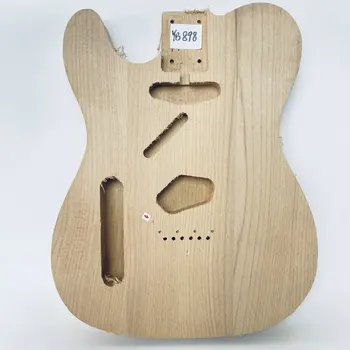 YB898 Balkezes változat Tele elektromos gitár Natural Solid Ash TL test Befejezetlen húr a testen keresztül Nincs festék a barkácsoláshoz