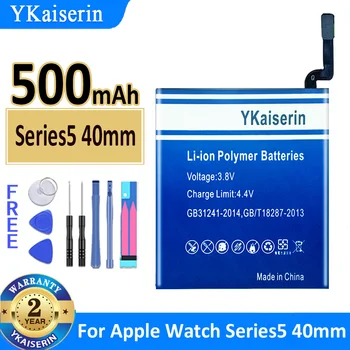 YKaiserin akkumulátor sorozat5 S 5 Apple Watch esetén iWatch Series 1 2 4 5 S1 S2 S4 S5 38mm 40mm 42mm 44mm Bateria Garancia egy év