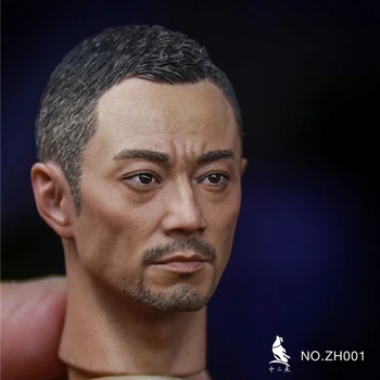 ZH001 1/6 Zhang Hanyu Normál/sérült fejszobor PVC férfi katonafejfaragó modell Fit 12'' akciófigura Testbabák