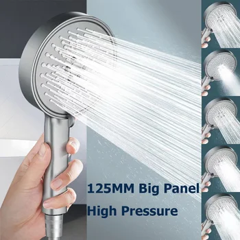 Zloog 5 mód Big Panel zuhanyfej fekete nagynyomású esőzuhany víztakarékos Big Boost permetező Fürdőszoba kiegészítők