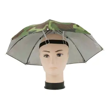 Összecsukható kültéri esernyő kalap Női Férfi Horgászat Kétrétegű fejfedő Sun Camping horgász fejfedő Beach Head Sapkák