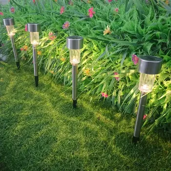  Új 10db LED napelemes kerti spotlámpa kültéri indukciós kerti udvar dekoratív tájlámpa kültéri reflektorfény meleg fény