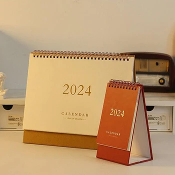 Új 2024-es évnaptár Kawaii tekercs asztali naptár 365 napos teendőlista Éves havi napi tervező Aranyos irodai tanszerek