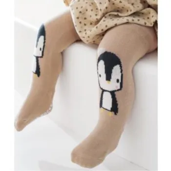 Új baba csúszásmentes zokni rajzfilm állat pingvinek gyermek harisnya őszi és téli Zokni gir fiú térdig érő sokk