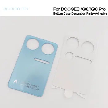 Új eredeti DOOGEE X98 X98 Pro alsó burkolat dekorációs alkatrészek ragasztóval DOOGEE X98 Pro okostelefonhoz