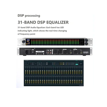Új hangszínszabályzó 31 sáv Digitális hangszínszabályzó DSP effektus Profesional Equalizador LED spektrum kijelző Hangszóró zajcsökkentő Audio