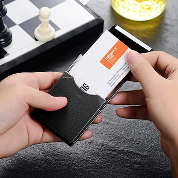 Új hitelkártya-tartó pénztárca lopásgátló tok kártyafedéllel Azonosító intelligens kártyatartó Mini pénztárca