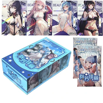 Új Istennő történetgyűjtemény kártyák Anime szexi játékok Waifu Booster Box fürdőruha Bikini ünnep Doujin játékok és hobbi ajándék