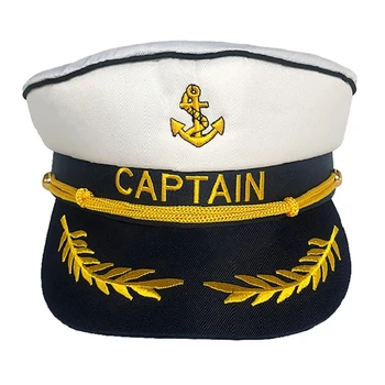 Új kapitányi kalap Tengeri kiegészítők Party kalap felnőtt tengerészgyalogos kalap jelmez Tengerészgyalogos kalap kapitányi kiegészítők