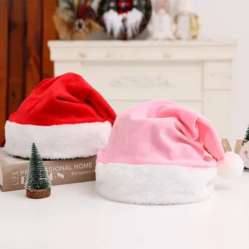 Új karácsonyi kalap felnőtt karácsonyi díszek szuper puha kristályszövet karácsonyi ünnepi parti öltöztetős kellékek