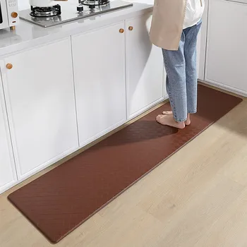 Új konyha Speciális fáradtsággátló szőnyeg Olaj- és vízálló padlószőnyeg PVC bőr konyhai szőnyeg Szennyeződésmentes csúszásgátló szőnyeg