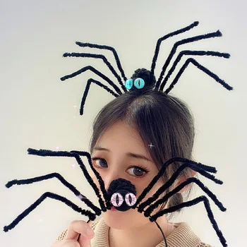 Újdonság Kreatív Halloween Fejpánt Ördögkürt DIY Hajkarika Party Álarcos Haj Kiegészítő Pók Hajpánt Cosplay Fejfedő