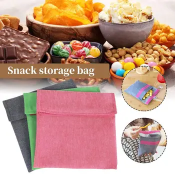 Újrafelhasználható uzsonnás zacskók Szendvicstáska Snack élelmiszer tároló táskák Hordozható ebéd kenyér tasak Multifunkcionális gyümölcs tároló táska