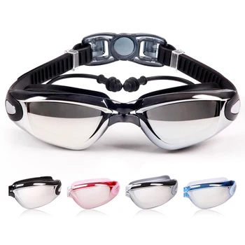 Úszószemüveg Férfi Női Professzionális medenceszemüveg Felnőtt páramentesítő UV-védelem Optika, vízálló úszószemüveg füldugóval