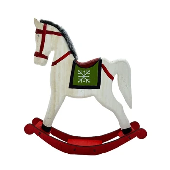 Ünnepi fa ló szobor karácsonyi dekoráció R7UB