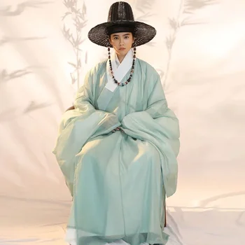 Ősi eredeti Hanfu koreai hagyományos ruházat Férfi Ming-dinasztia érettségi ruházat Hanfu szerepjáték tánc